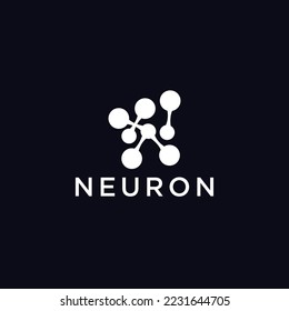  neuron logo icon design template flat vector