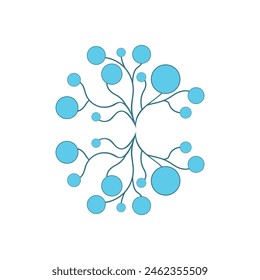 Neuron logo icon design template flat vector