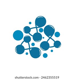 Neuron logo icono diseño Plantilla Vector plano