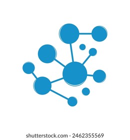 Neuron logo icono diseño Plantilla Vector plano