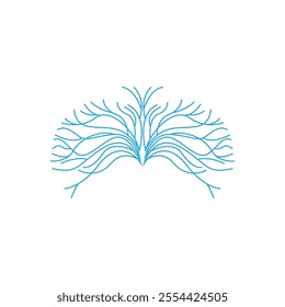 Neuron logo icon design template flat vector