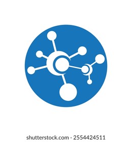 Neuron logo icon design template flat vector