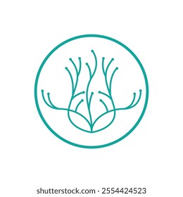 Neuron logo icon design template flat vector