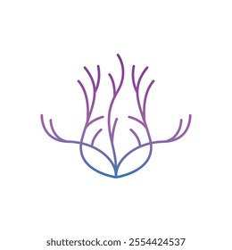 Neuron logo icon design template flat vector