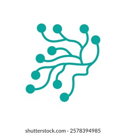 Neuron logo icon design template flat vector