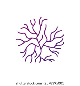 Neuron logo icon design template flat vector
