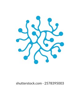 Neuron logo icon design template flat vector