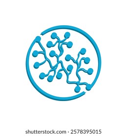 Neuron logo icon design template flat vector