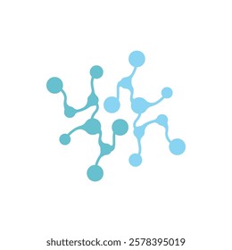 Neuron logo icon design template flat vector