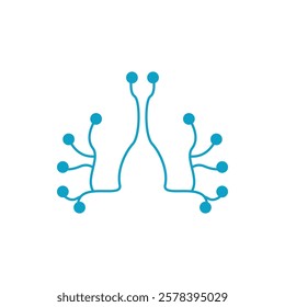 Neuron logo icon design template flat vector