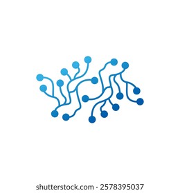 Neuron logo icon design template flat vector
