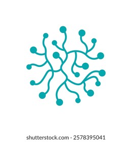 Neuron logo icon design template flat vector