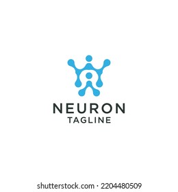 Neuron logo icon vector image