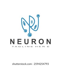 Neuron logo icon vector image