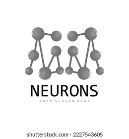 Neuron Logo, Molecule Logo Design, Vector AND, Template Illustration
