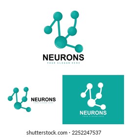Neuron Logo, Molecule Logo Design, Vector AND, Template Illustration