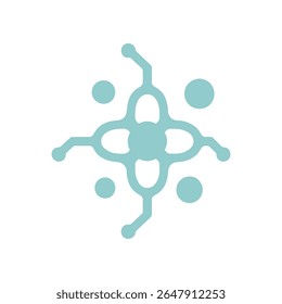 Neuron logo or nerve cell logo with concept vector illustration template.