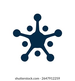 Logotipo de neurônio ou logotipo de célula nervosa com modelo de ilustração de vetor conceitual.
