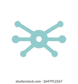 Logotipo de neurona o logotipo de células nerviosas con Plantilla de Ilustración vectorial conceptual.
