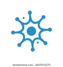 Logotipo de neurona o logotipo de células nerviosas con Plantilla de Ilustración vectorial conceptual.