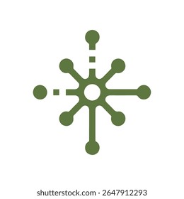 Neuron logo or nerve cell logo with concept vector illustration template.