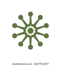 Neuron logo or nerve cell logo with concept vector illustration template.