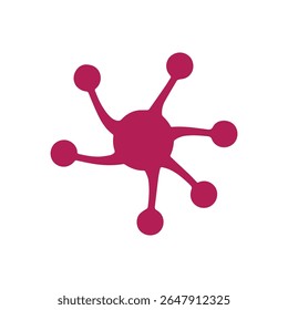 Neuron logo or nerve cell logo with concept vector illustration template.