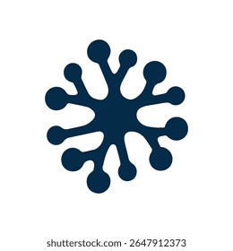 Neuron-Logo oder Nervenzellen-Logo mit Konzept, Vektorgrafik-Vorlage.