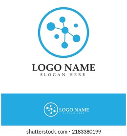 Neuron logo or nerve cell logo design,molecule logo illustration template icon with vector concept 