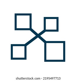 Neuron logo or nerve cell logo design,molecule logo illustration template icon with vector concept 