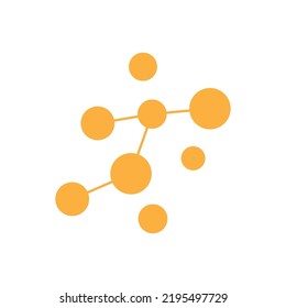 Neuron logo or nerve cell logo design,molecule logo illustration template icon with vector concept 