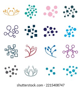 Neuron logo or nerve cell logo design,molecule logo illustration template icon with vector concept 