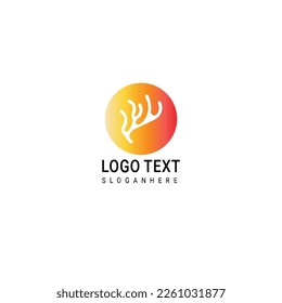 Neuron logo or nerve cell logo design,molecule logo illustration template