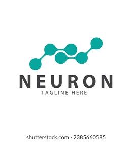 Neuron-Logo oder Logo-Design der Nervenzelle,Logo-Symbol-Vorlage für Moleküle mit Vektorkonzept