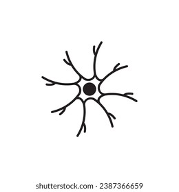 Neuron logo or nerve cell logo design,molecule logo illustration template icon with vector concept