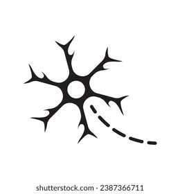 Neuron logo or nerve cell logo design,molecule logo illustration template icon with vector concept