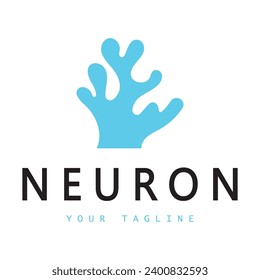 Neuron logo or nerve cell logo design,molecule logo illustration template icon with vector concept 