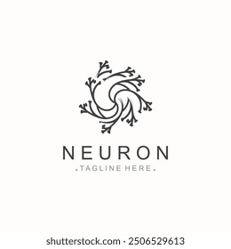 Neuron Logo oder Nervenzelle gesunde abstrakte Molekül Design-Vorlage 