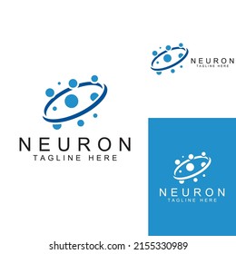 Neuron Logo Or Nerve Cell Logo With Vector Concept.