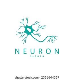 Neuron Logo, Neuron Nerve or Seaweed Vector Abstract Molecule Design, Template Illustration