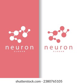 Neuron Logo, Neuron Nerve or Seaweed Vector Abstract Molecule Design, Template Illustration