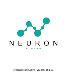 Neuron Logo, Neuron Nerve oder Seaweed Vektor Abstrakte Molekül-Design, Vorlage Illustration