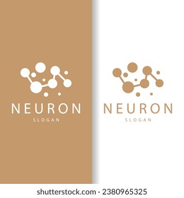 Neuron Logo, Neuron Nerve or Seaweed Vector Abstract Molecule Design, Template Illustration