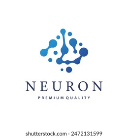 Neuron Logo, Neuron Nerve o Vector de algas Diseño de molécula Abstractas, Ilustración de Plantilla