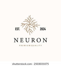 Logotipo de la neurona, nervio de la neurona o diseño Abstractas de la molécula del Vector de algas marinas, ilustración de la Plantilla