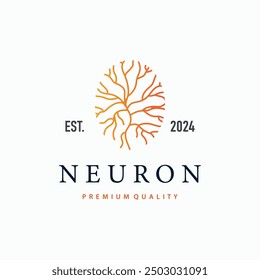Logotipo de la neurona, nervio de la neurona o diseño Abstractas de la molécula del Vector de algas marinas, ilustración de la Plantilla