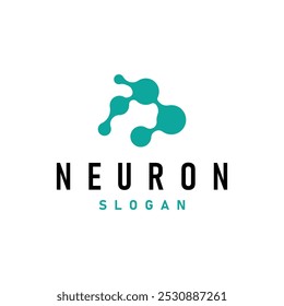 Logotipo de la neurona, nervio de la neurona o diseño Abstractas de la molécula del Vector de algas marinas, ilustración de la Plantilla