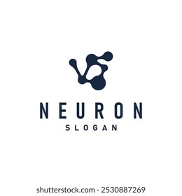 Logotipo de neurônio, nervo de neurônio ou vetor de algas abstrato Projeto de molécula, modelo de ilustração