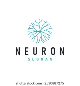 Logotipo de la neurona, nervio de la neurona o diseño Abstractas de la molécula del Vector de algas marinas, ilustración de la Plantilla