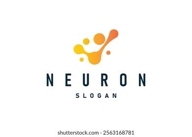 Neuron Logo, Neuron Nerve or Seaweed Vector Abstract Molecule Design, Template Illustration